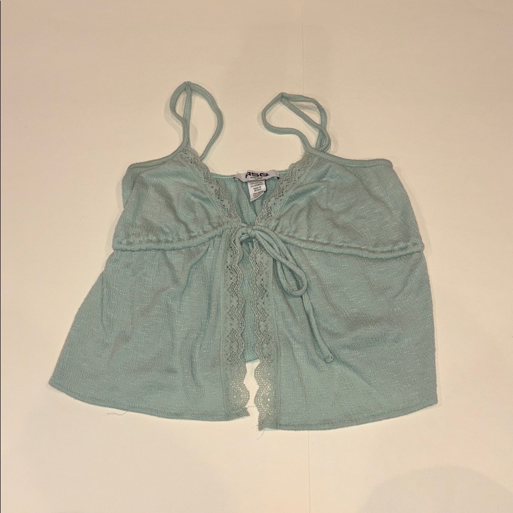 Tilly's Light Green Lace Tank Top